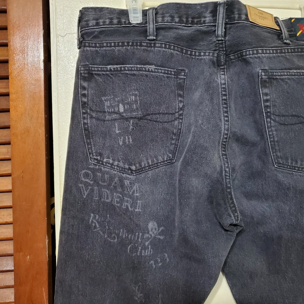 Polo Ralph Lauren RL Tigers Varsity P Graffiti Classic Fit Jeans - Picture 10 of 15